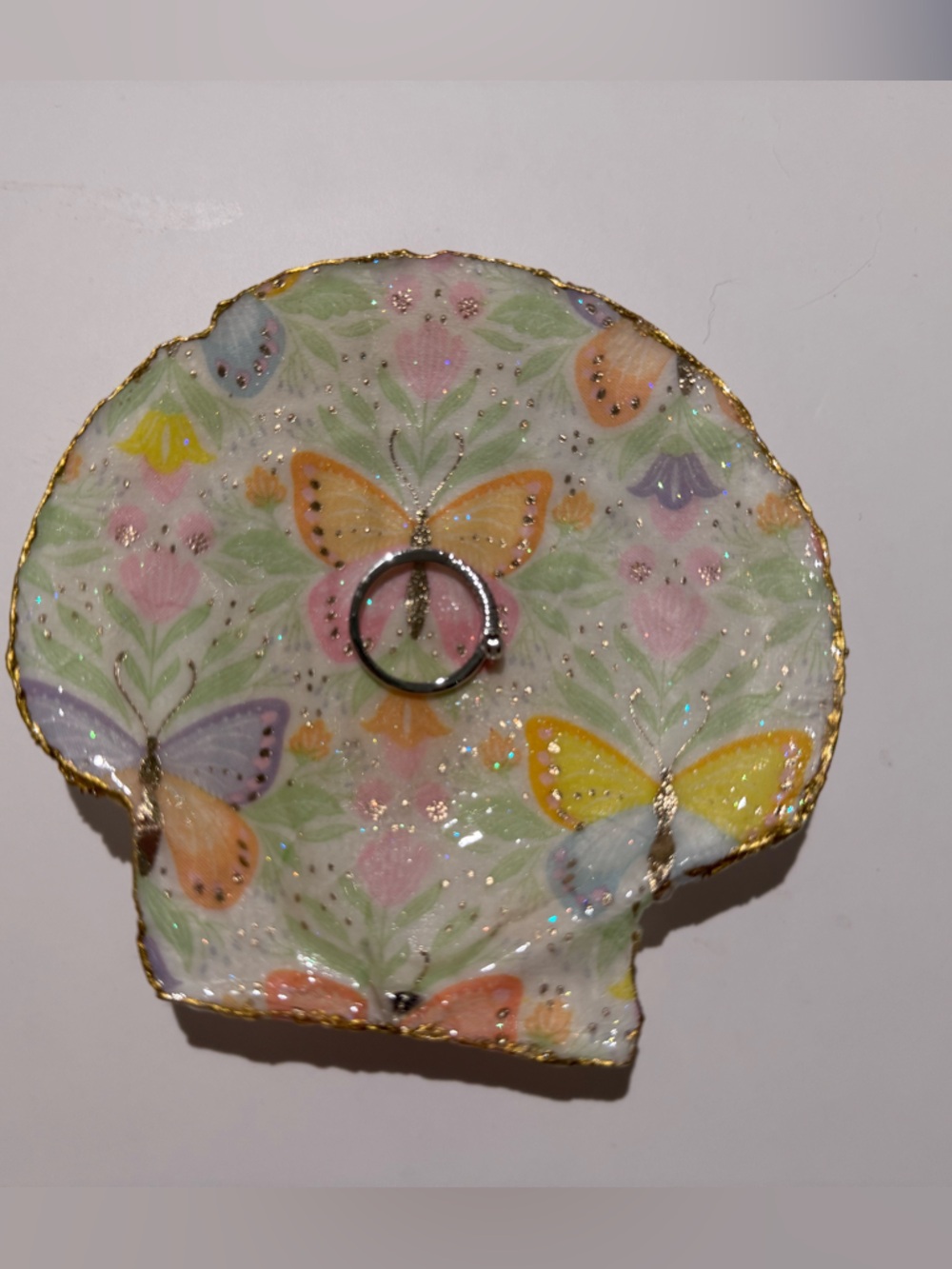 Handmade Butterfly Trinket Dish - Pastel Colors